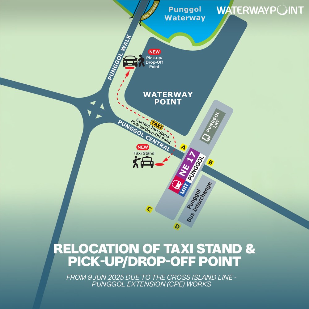 Temporary Relocation of Taxi Stand at Waterway Point from 9 June 2025
