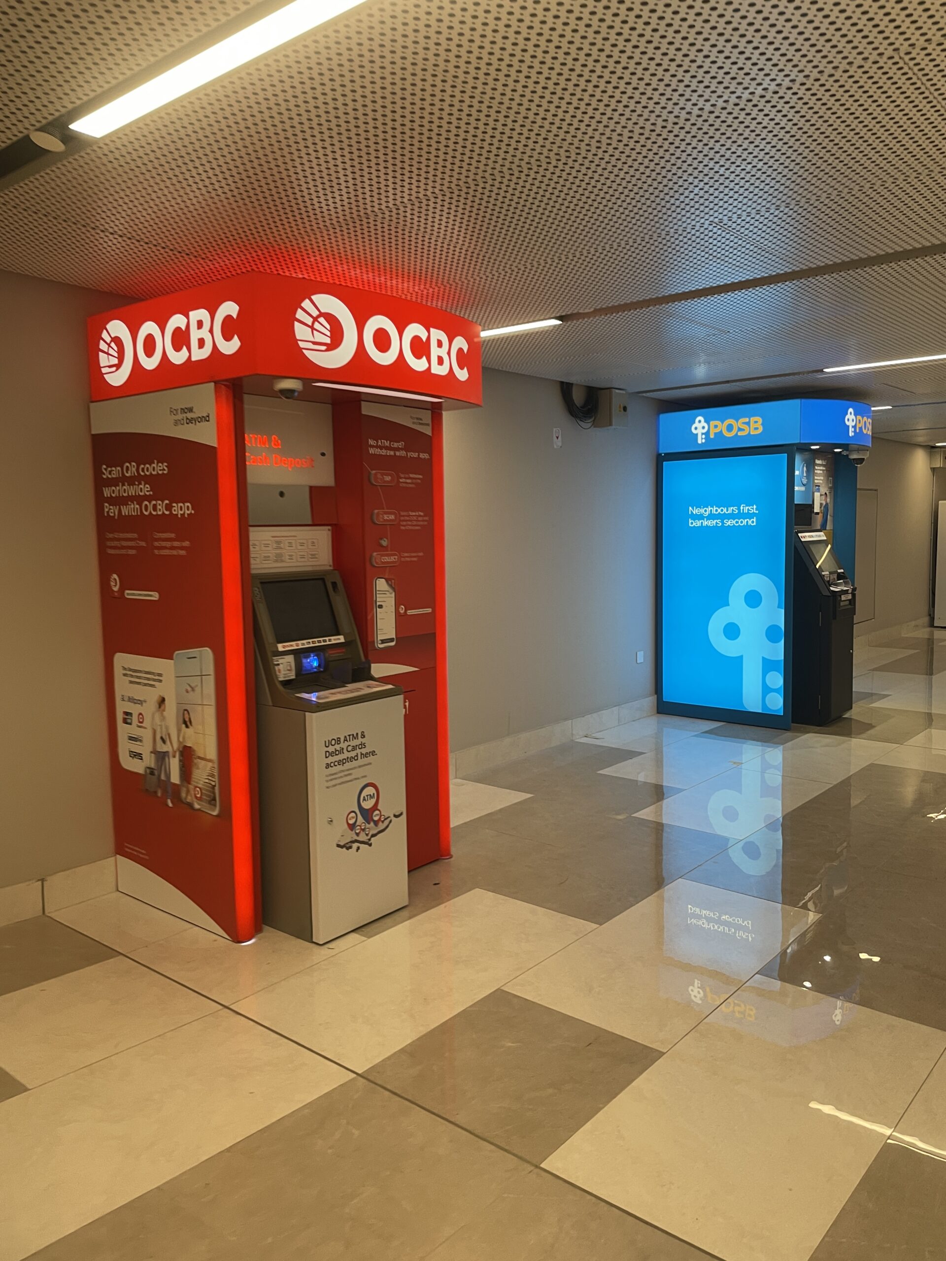 Punggol Coast Mall ATM Locations – OCBC and POSB Near Hawker Centre, KOI & 1989 Bakery