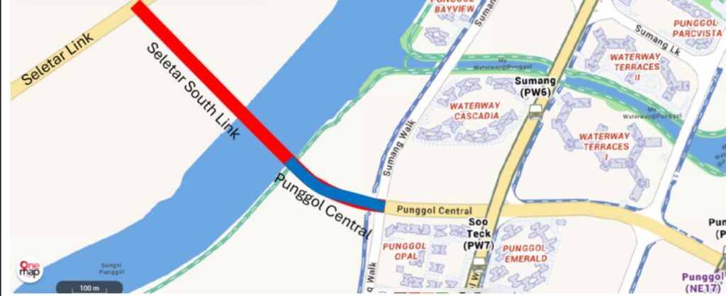 Punggol Central to TPE via Seletar Link