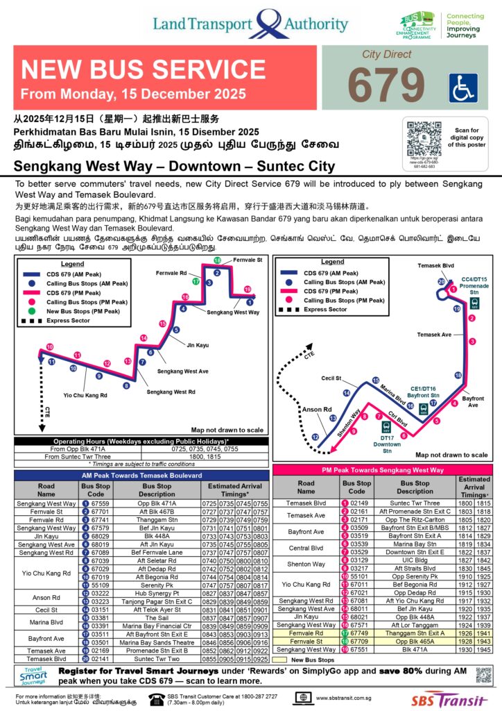 Sengkang West Way – Downtown – Suntec City (679)