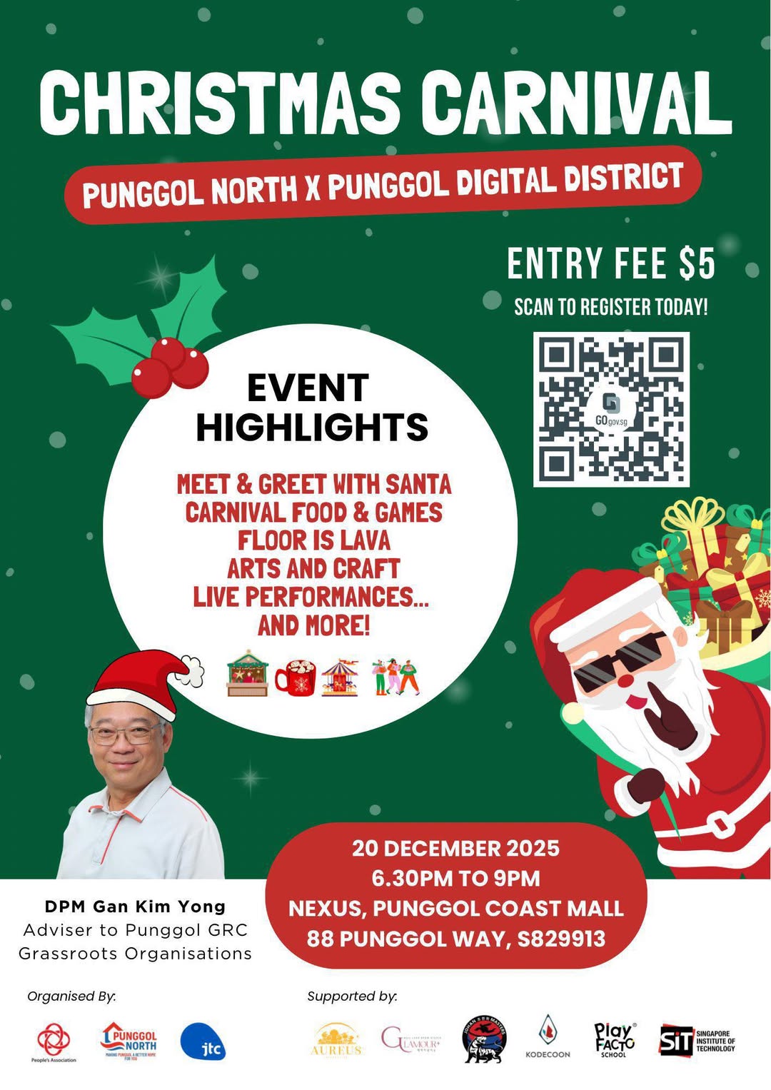 🎄 Christmas Carnival 2025 at Punggol Coast Mall — Celebrate the Festive Season with Punggol North CC!